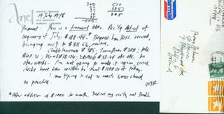 Item #63-5081 ALS Ariel Reynolds Parkinson to her husband Thomas Parkinson, July 19, 1978. RE:...