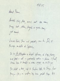 Item #63-5086 ALS Ariel Reynolds Parkinson to her husband Thomas Parkinson, February 14, 1975....