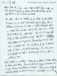 Item #63-5088 ALS Ariel Reynolds Parkinson to her husband Thomas Parkinson, July 11, 1978. RE:...
