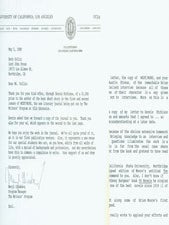 Item #63-5291 TLS Meryl Ginsberg to Herb Yellin, May 5, 1989. RE: West/Word, the literary journal...