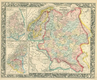Item #63-5396 Russia In Europe, Sweden, and Norway. With Inset Maps of Denmark, Holland, and...
