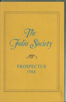 Item #63-5421 The Folio Society Prospectus 1966. Folio Society, London