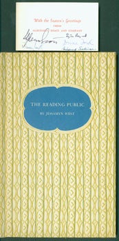 Item #63-5443 The Reading Public. First Edition. With Card signed by staff at Harcourt Brace....