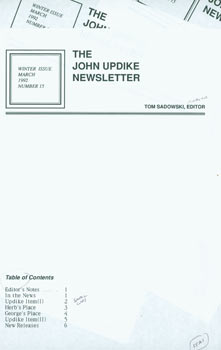 Item #63-5486 Drafts of Cover for The John Updike Newsletter, Winter Issue, March 1992, Number...