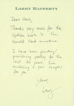 Larry Rafferty ALS Larry Rafferty to Herb Yellin | Larry Rafferty