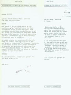 Item #63-5583 Appraisal Of Books for the Collection of Neva Bradbury, Ray Bradbury's Aunt. Signed...