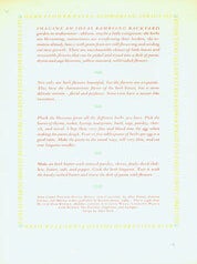 Item #63-5632 Herb Flower Pasta. Broadside. Excerpt from Chez Panisse Pasta, Pizza and Calzone....