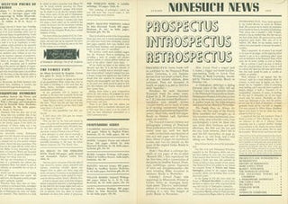 Item #63-5670 Nonesuch News, Autumn 1955. Nonesuch Press
