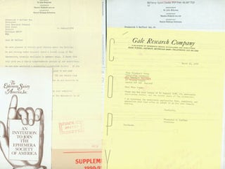 Item #63-5708 Collection of Ephemera Society Brochures, Programs, Supplements, Announcements, &...