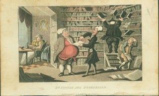 Item #63-5873 Hand-colored Engraving. Dr. Syntax And Bookseller. Thomas Rowlandson