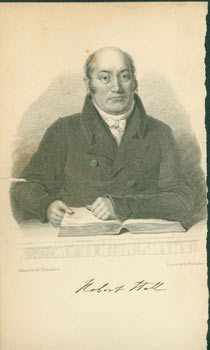 Item #63-5883 Engraving of Robert Hall. W. Finden, After N. C. Branwhite, Engraver, Painter