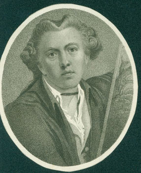 Item #63-5896 Engraving: James Barry (1741 - 1806), Irish Painter. Engraving after Barry's "Self-portrait as Timanthes." Royal Academy of Arts, ARA James Heath, After James Barry, Engraver.