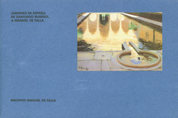 Item #63-5993 Jardines De Espana De Santiago Rusinol A Manuel De Falla. Booklet of Vintage Postcards. Archivo Manuel De Falla, Spain Granada.