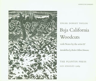 Item #63-5995 Prospectus for Baja California Woodcuts, With Notes By The Artist. (This is the...