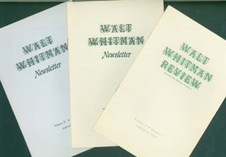 Item #63-6071 Walt Whitman Newsletter: Volume II No. 3 & 4, 1956; and Walt Whitman Review, Volume...