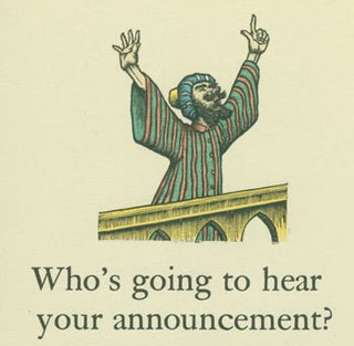 Item #63-6096 Who's Going To Hear Your Announcement? Philip Reed, Chicago