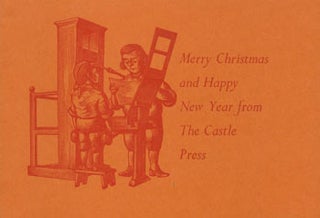 Item #63-6114 Merry Christmas And A Happy New Year from The Castle Press. Grant Dahlstrom, CA...