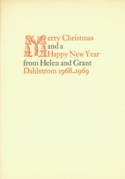 Item #63-6117 Merry Christmas And A Happy New Year from Helen and Grant Dahlstrom 1968-69. Grant...