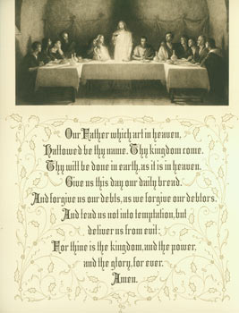 Item #63-6162 The Last Supper & The Lord's Prayer from The Sermon on the Mount. Christmas...