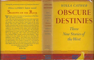 Item #63-6206 Obscure Destinies: Three New Stories of the West. Dust Jacket for Original First...