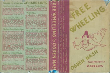 Item #63-6208 Free Wheeling. Dust Jacket for Original First Edition. Ogden Nash, O. Soglow, Illustr.