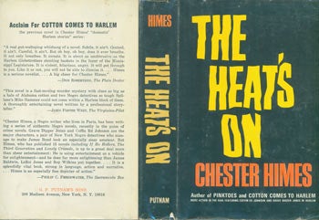 Item #63-6242 The Heat's On. Dust Jacket for First Edition with price ($4.95) listed on flap inside cover. Chester Himes.