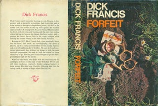 Item #63-6290 Forfeit. Dust Jacket for First Edition, price (25s net) on flap inside cover. Dick...