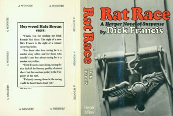 Item #63-6292 Rat Race. Dust Jacket for First US Edition, price ($5.95) on flap inside cover. Dick Francis, Jay J. Smith, jacket design.
