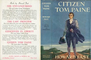 Item #63-6295 Citizen Tom Paine. Dust Jacket for First Edition, price ($2.75) on flap inside...