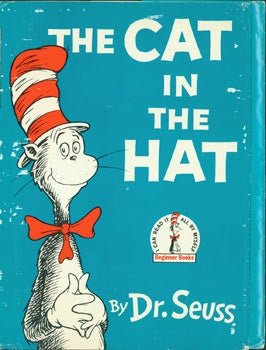 Item #63-6300 The Cat In The Hat. Dust Jacket for early Edition, code 195/195 on flap inside...