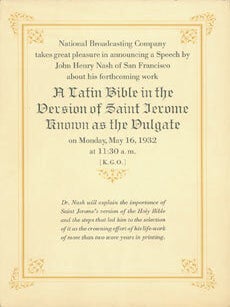 Item #63-6337 National Broadcasting Company takes great pleasure in announcing a Speech by John...