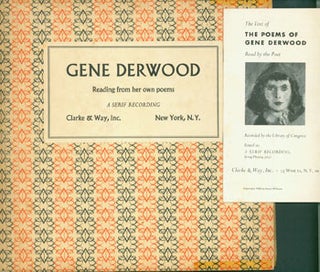 Item #63-6364 Gene Derwood Reading From Her Own Poems. Recorded by the Library of Congress,...