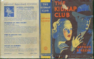 Item #63-6387 Dust Jacket for The Kidnap Club. Price of $2.00 on flap. Arthur B. Reeve