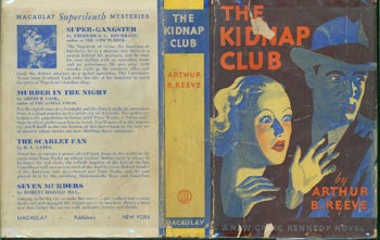 Item #63-6387 Dust Jacket for The Kidnap Club. Price of $2.00 on flap. Arthur B. Reeve.