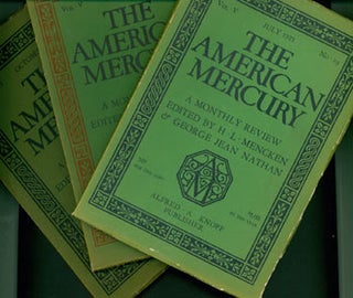 Item #63-6407 American Mercury. Three Issues from 1925: July, August, October. Original First...