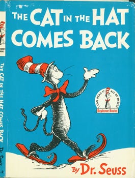 Item #63-6447 Dust Jacket for The Cat In The Hat Comes Back. Dr. Seuss, Theodor Seuss Geisel