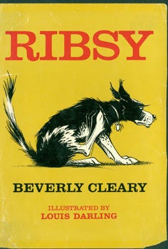 Item #63-6462 Dust Jacket for Ribsy. Only Cover portion remains for this scarce DJ. Beverly Cleary