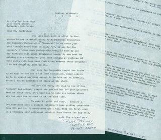 Item #63-6465 TLS Ralph Steiner to Mr. Gryffyd Partridge, October 16, 1981. Ralph Steiner