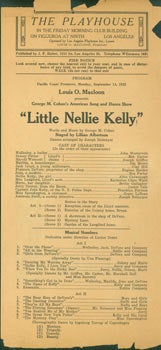 Item #63-6494 Little Nellie Kelly, September 14, 1925. The Playhouse, Los Angeles