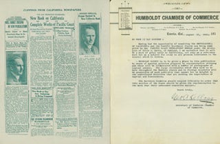 Item #63-6532 TLS George A. Kellogg, Humboldt Chamber Of Commerce, August 11, 1914 RE:...