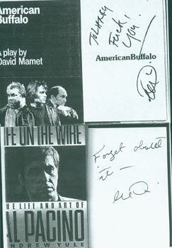 Item #63-6590 Photocopies of Autographs With Inscriptions on title pages of books (21), signed to Herb Yellin, Al Pacino, Joseph Heller, David Mamet, Adrienne Rich, et al. Joseph Heller Al Pacino, Adrienne Rich, David Mamet.