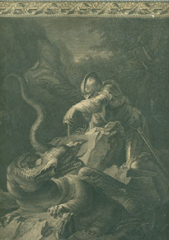 Item #63-6750 Engraving After Jason Charming The Dragon (ca. 1665-1670). John Boydell, After Salvator Rosa, 1719 - 1804, engrav.