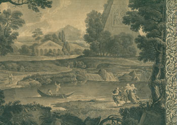 Item #63-6751 The Flight Into Egypt. William Byrne, After Domenichino John Boydell, print, 1719 - 1804, publ.