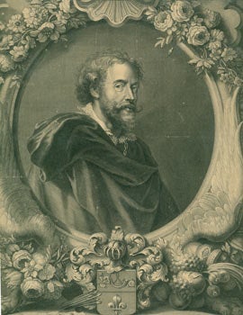 Item #63-6752 Pierre Paul Rubens. Engraving after a portrait by Van Dyck. After Anthony Van Dyck...