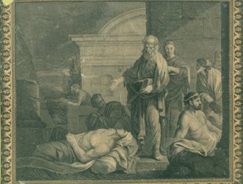 Item #63-6754 Old Testament Subject. Engraving after a portrait. After 17th Century European Mannerist Oil Painter John Boydell, 1719 - 1804, publ.