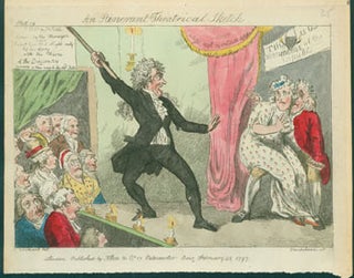 Item #63-6809 An Itinerant Theatrical Sketch. Hand-colored engraving. Isaac Cruikshank, George...