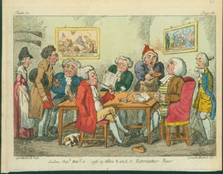 Item #63-6813 A Justice's Meeting. Hand-colored engraving. Isaac Cruikshank, after George Moutard...