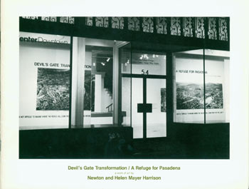 Item #63-6879 Devil's Gate Transformation/A Refuge for Pasadena. Art Center/Downtown Gallery, 28 November 1987 - 9 January, 1988. Harrison Studio, Helen Mayer Harrison, Newton Harrison, Peter Selz, 1927 - 2018, b. 1932.