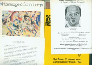 Item #63-6953 Dossier related to Arnold Schoenberg from Peter Selz Files, including: Report On...