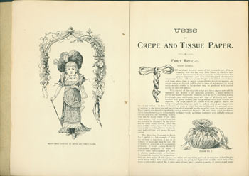 Item #63-6972 Uses Of Crepe And Tissue Paper. Metropolitan pamphlet series, v. 8, no. 1. London, New York, Tillie Roome Littell, Butterick Publishing Co.